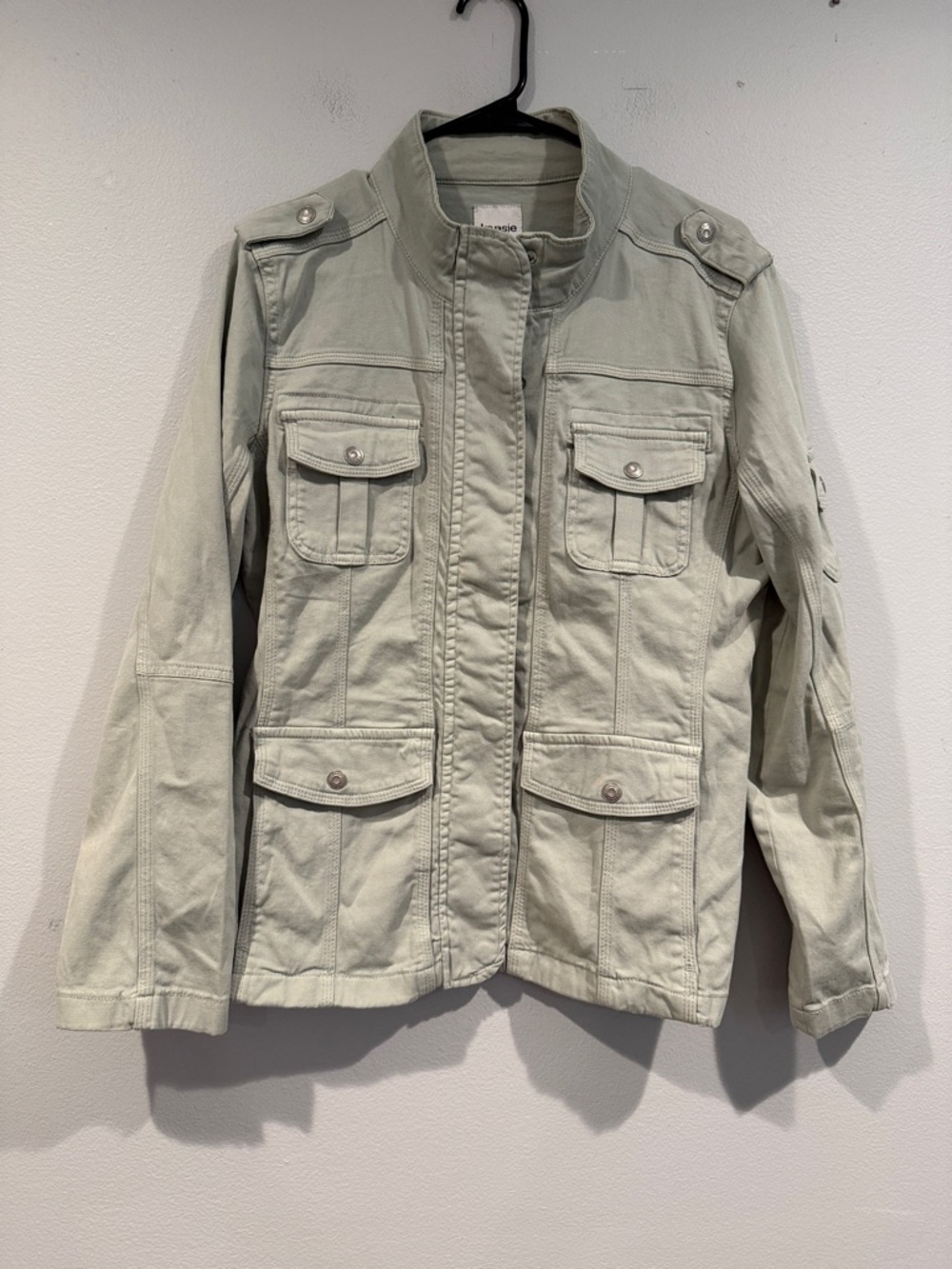 Kensie Jeans Jacket in Light Sage Green